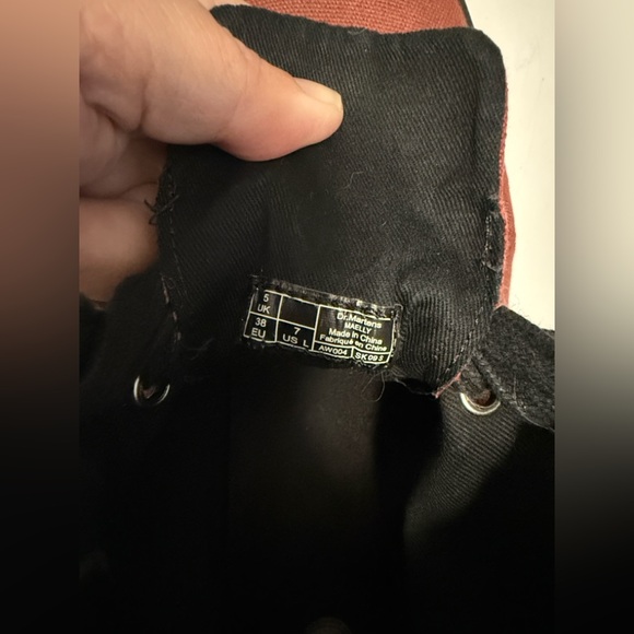 DR MARTENS Maelly Women's Lightweight Canvas Maroon Red Sneaker Boots Size 7 - Picture 9 of 12